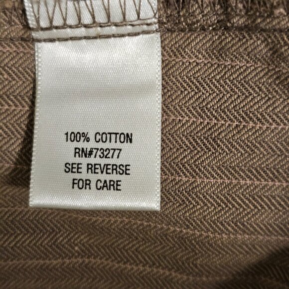 Sonoma Women’s XL Tan Pink Stripe Herringbone Cotton Jacket Lightweight Unlined - Picture 11 of 13